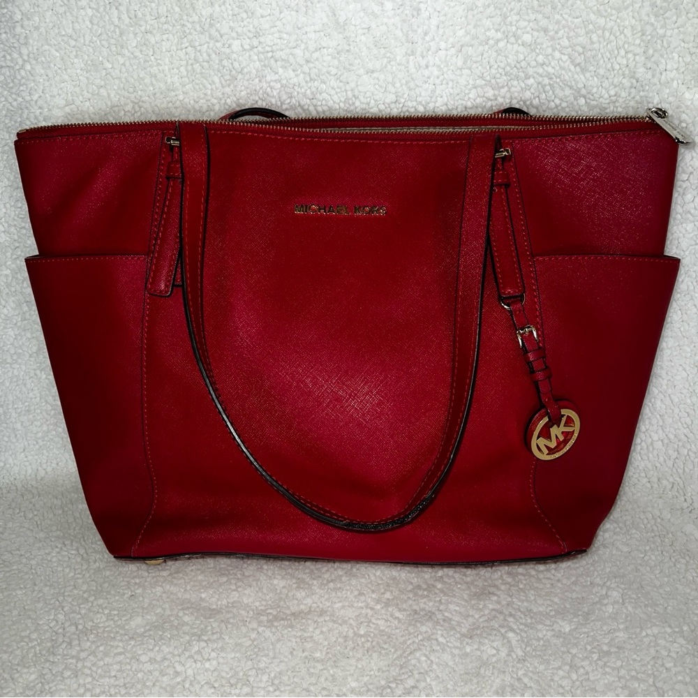 Michael Kors Red Tote Bag